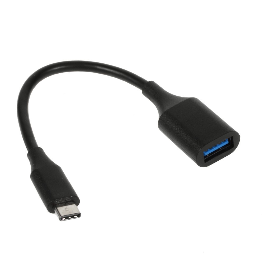 USB C auf USB Adapter Kabel Stecker (10cm) - Schwarz