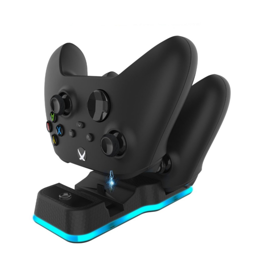 Image of USB Dual Controller Ladestation Docking Halter mit LED Ladeanzeige für Xbox Series X - Schwarz bei Apfelkiste.ch