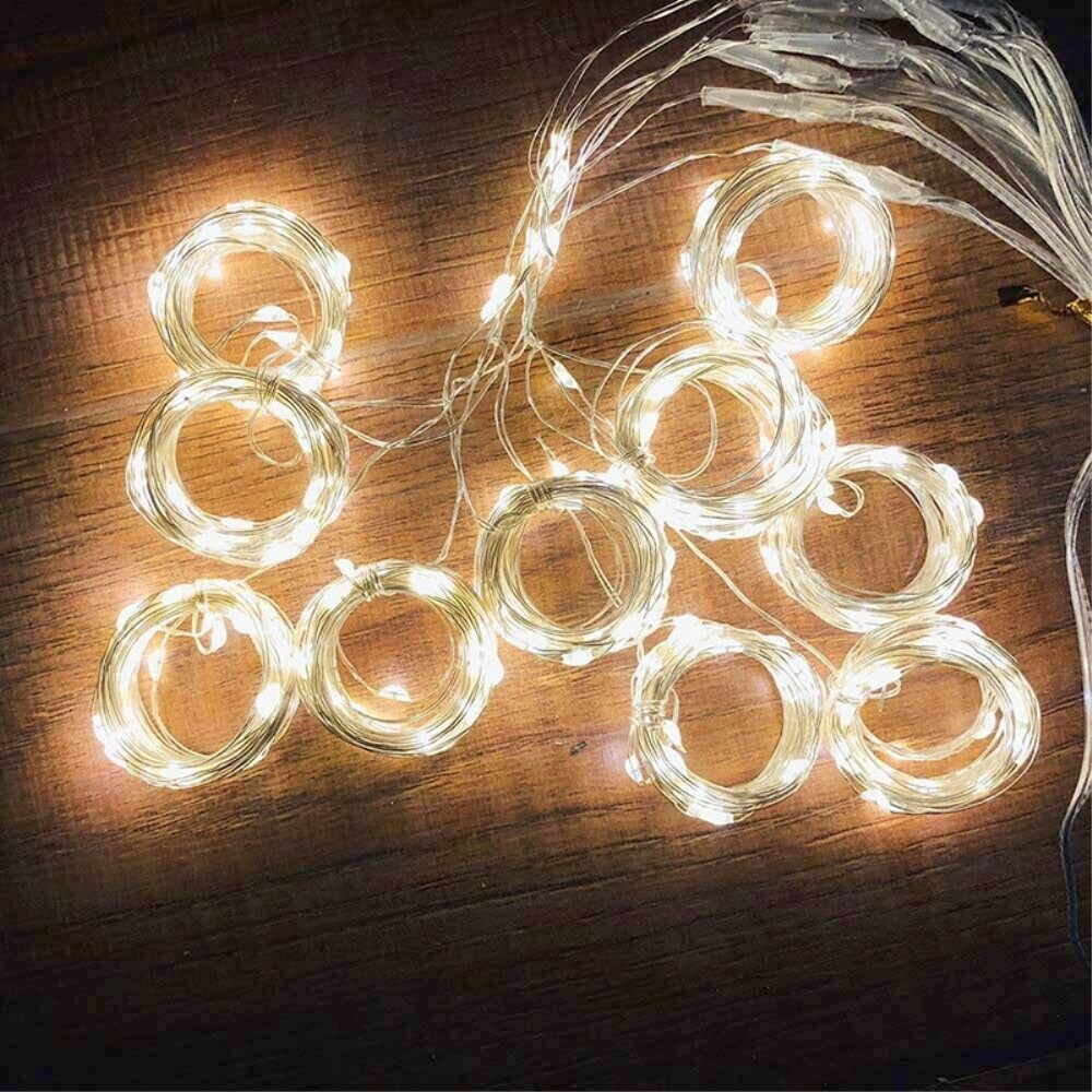 USB Deko Draht Lichterkette 200-LEDs (3x2 Meter) - Warmweiss