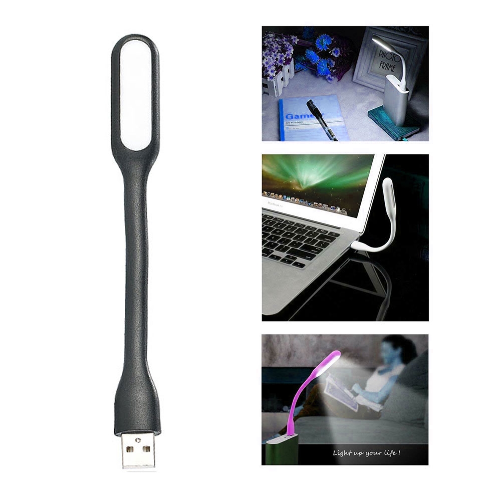 Mini USB LED Licht Leuchte Lampe biegbar Silber