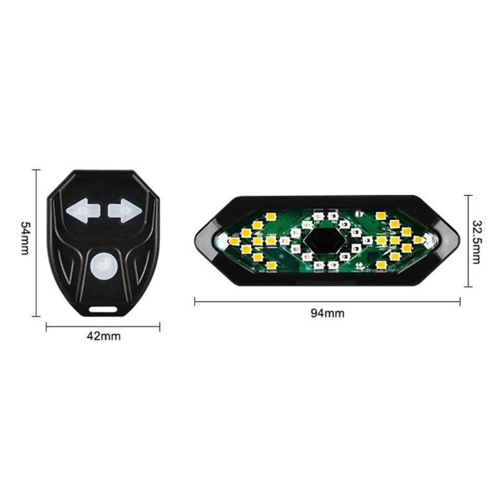 USB Velo LED Bremslicht Blinker/Fernbedienung/Hupe