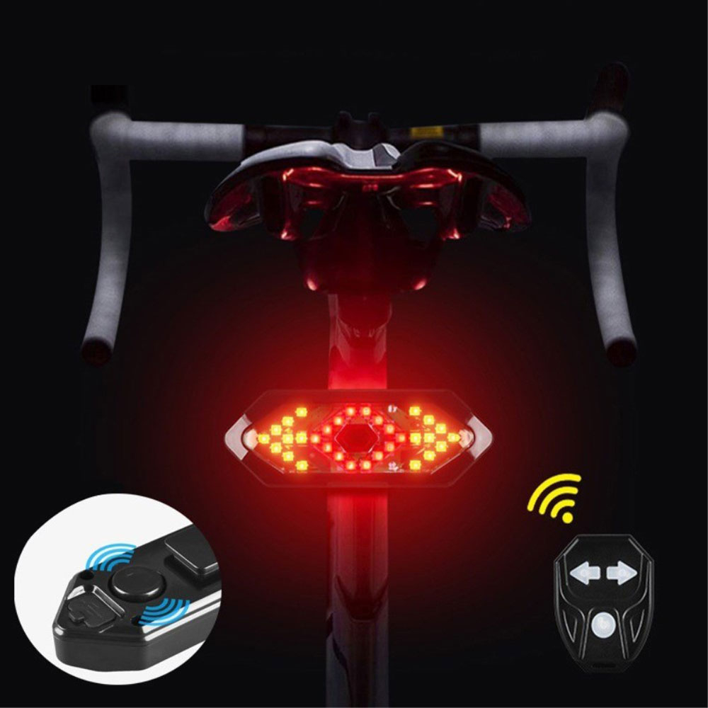 LED FAHRRAD RÜCKLICHT Bremslicht Blinker mit Remote Fernbedienung Kabellos  Lampe EUR 28,99 - PicClick DE