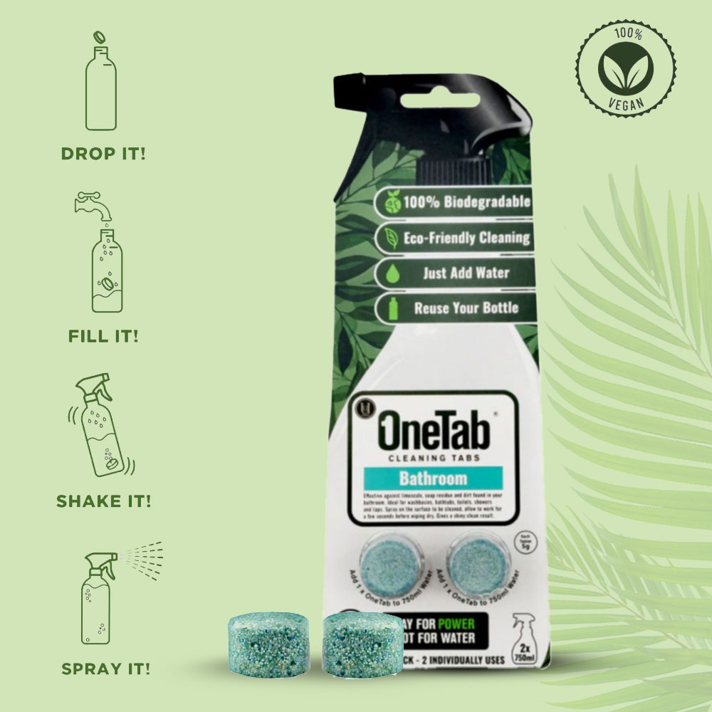 Image of Uunique - (4er Set) Biologisch Abbaubare OneTab Nachfüll Tabs Reinigungstabletten 100% Vegan (UUONEBTHRMRF) - Badreinigung bei Apfelkiste.ch