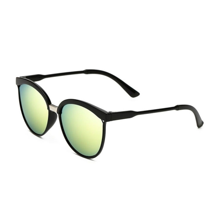 Image of UV400 Sonnenbrille Retro Katzenaugen für Männer / Frauen - Schwarz / Gold (Oval) bei Apfelkiste.ch