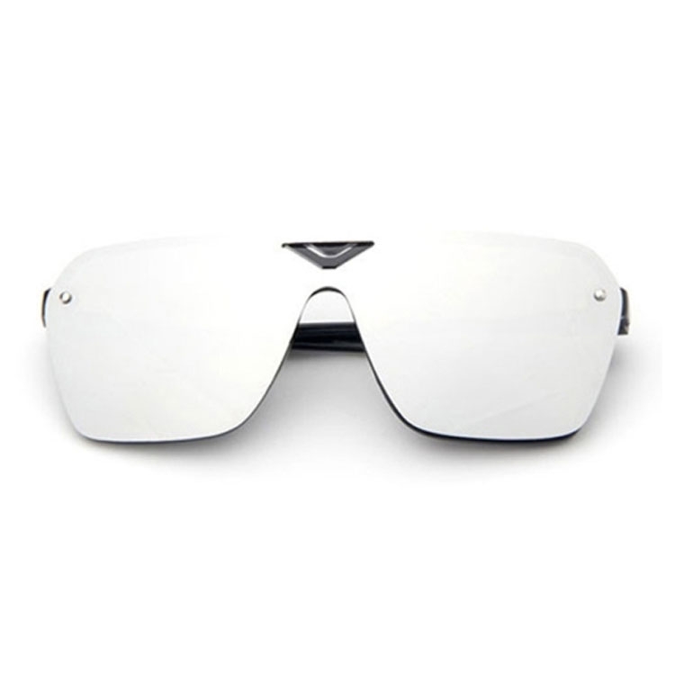 Image of UV400 Sonnenbrille Retro Mono für Männer / Frauen - Schwarz / Silber (Eckig) bei Apfelkiste.ch
