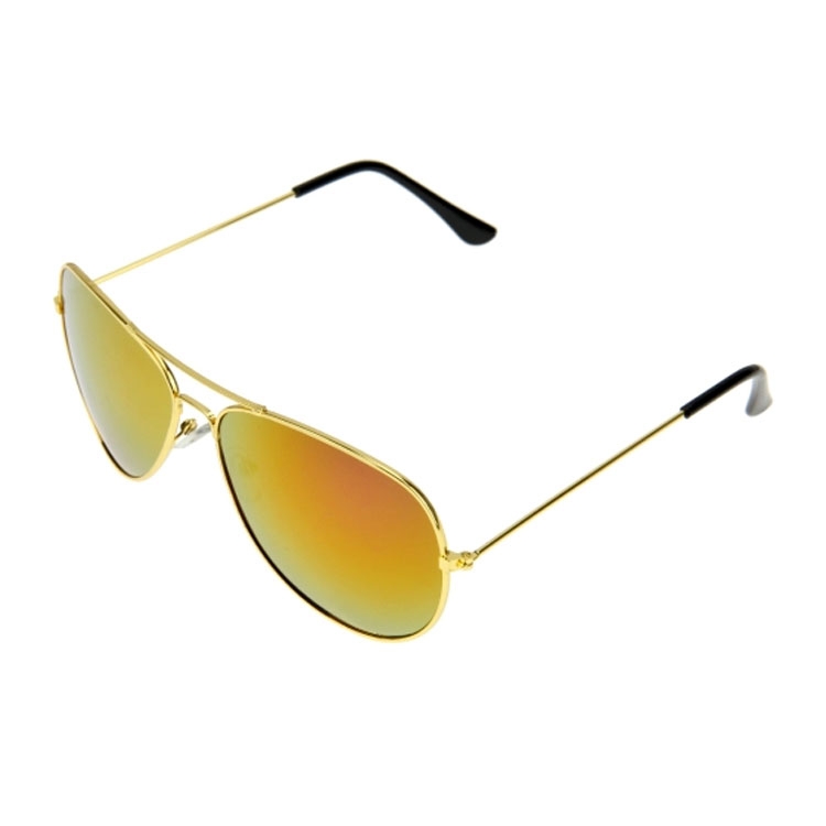 Image of UV400 Sonnenbrille Pilot für Männer / Frauen - Roségold / Orange (Oval) bei Apfelkiste.ch