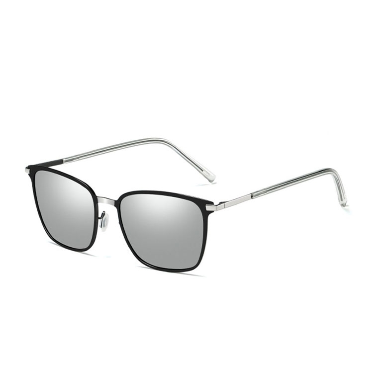 Image of UV400 Sonnenbrille Sport Look für Männer / Frauen - Schwarz / Silber (Eckig) bei Apfelkiste.ch