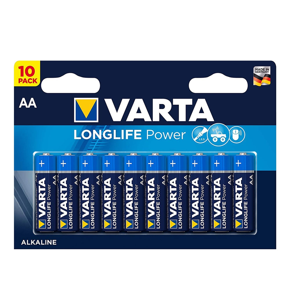Image of Varta - 10er Pack Longlife Power AA Batterie (4906) LR6 Alkaline 1.5V bei Apfelkiste.ch