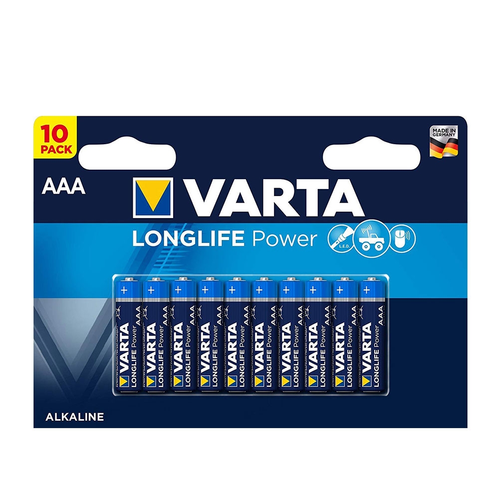 Image of Varta - 10er Pack Longlife Power AAA Batterie (4903) LR03 Alkaline 1.5V bei Apfelkiste.ch