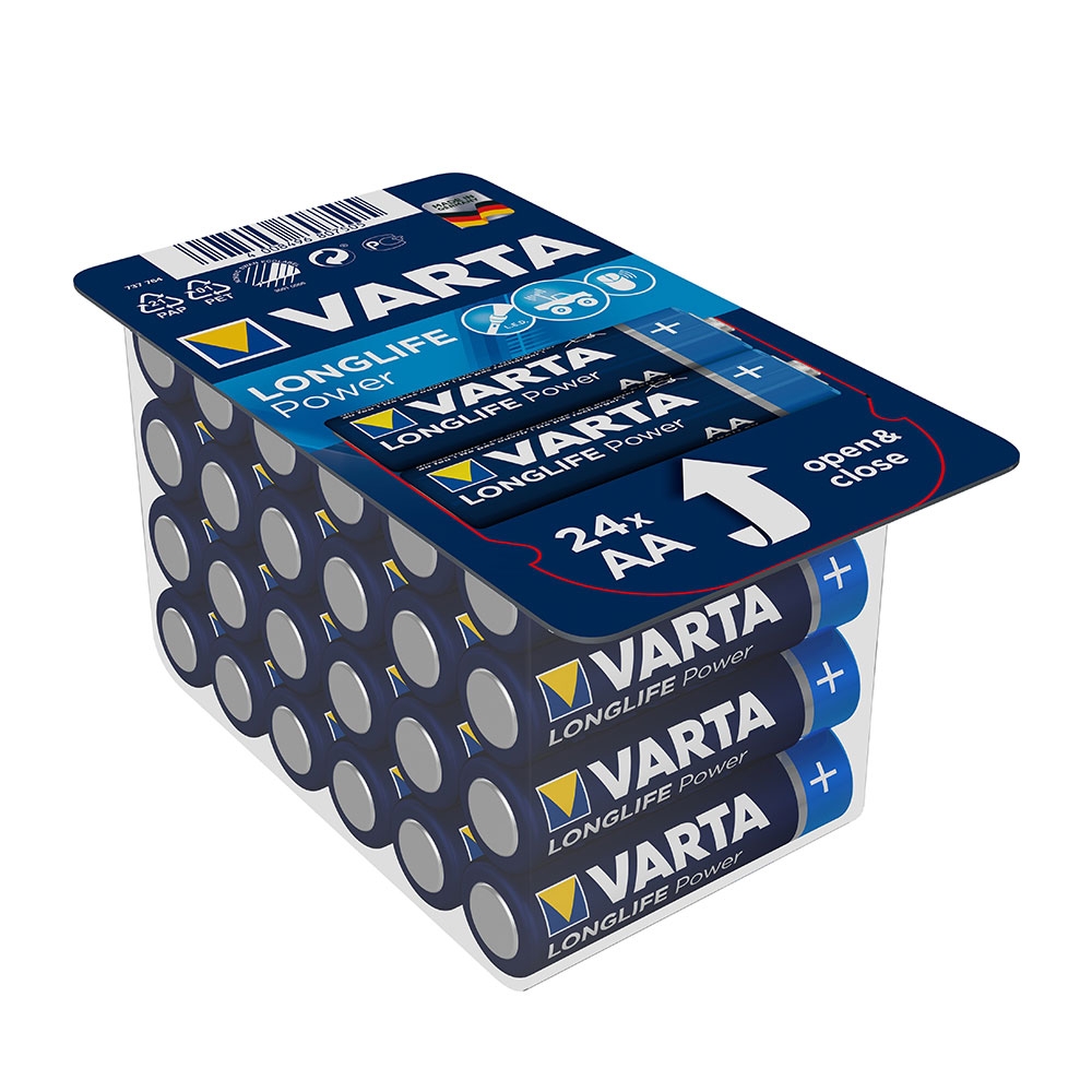 Image of Varta - 24er Pack Longlife Power AA Batterie (4906) LR6 Alkaline 1.5V bei Apfelkiste.ch