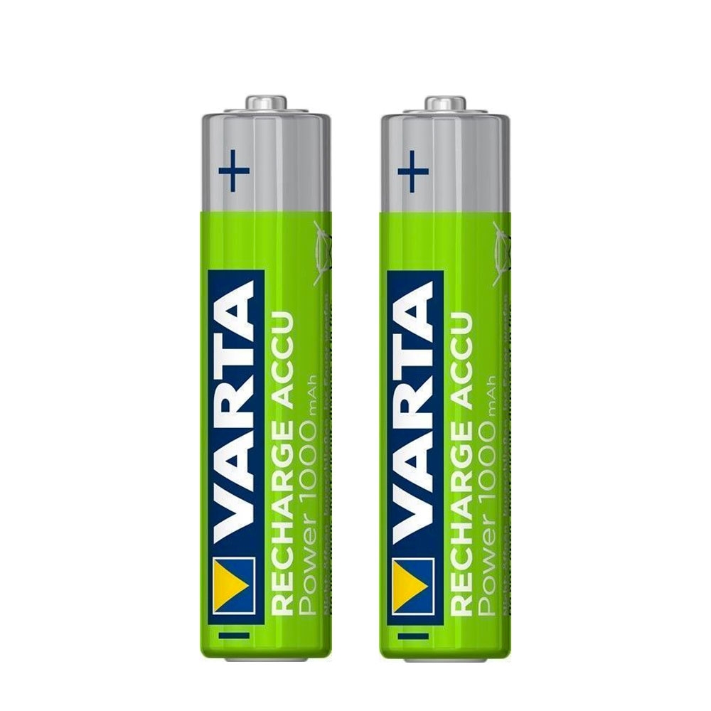 Image of Varta - 2er Pack Wiederaufladbare 1.2 Volt 1000mAh NiMH HR03 Akku Batterie AAA bei Apfelkiste.ch