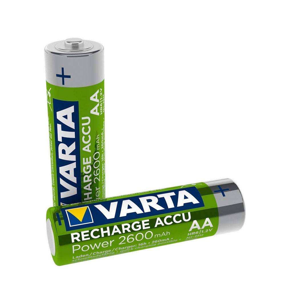 Image of Varta - 2er Pack Wiederaufladbare 1.2 Volt 2600mAh NiMH AA Akku Batterie HR6 bei Apfelkiste.ch