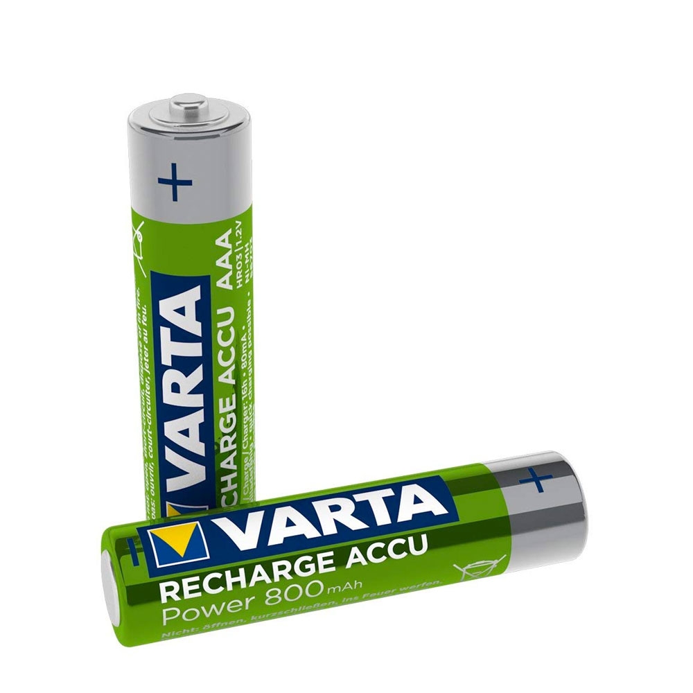 Image of Varta - 2er Pack Wiederaufladbare 1.2 Volt 800mAh NiMH AAA Akku Batterie HR03 bei Apfelkiste.ch