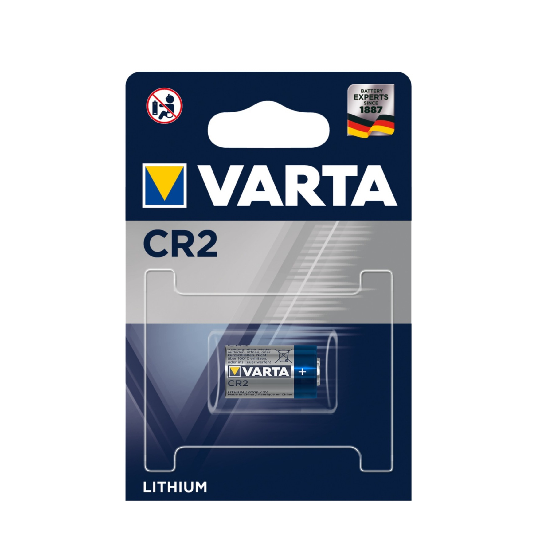 Image of Varta - 3 Volt Lithium Foto Batterie CR2 920mAh (DLCR2 / CR15H270 / KCR2) bei Apfelkiste.ch