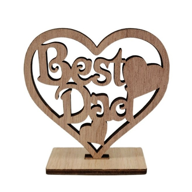 Image of Vatertag DIY Dekoration Holz Aufsteller - Best Dad bei Apfelkiste.ch