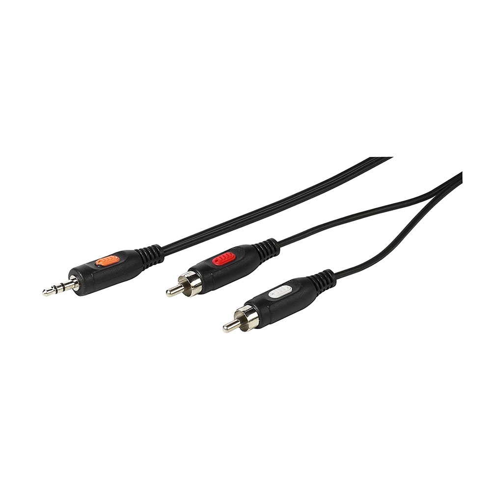 Image of Vivanco - (5m) 3.5mm Stereo Cinch Audiokabel Klinkekabel (41032) - Schwarz bei Apfelkiste.ch