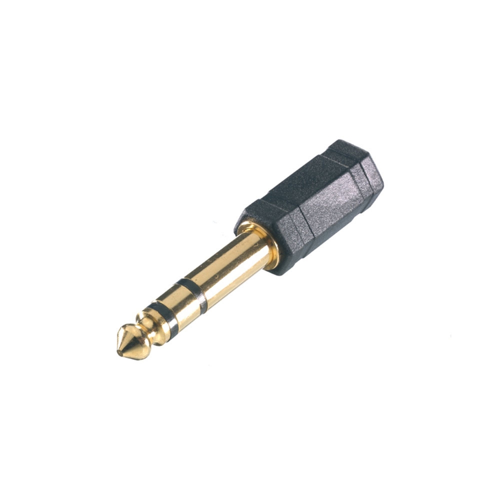 Stereo Mini Klinke Buchse Adapter 6,3mm Klinke Stecker Kopfhörer Jack Audio Gold 