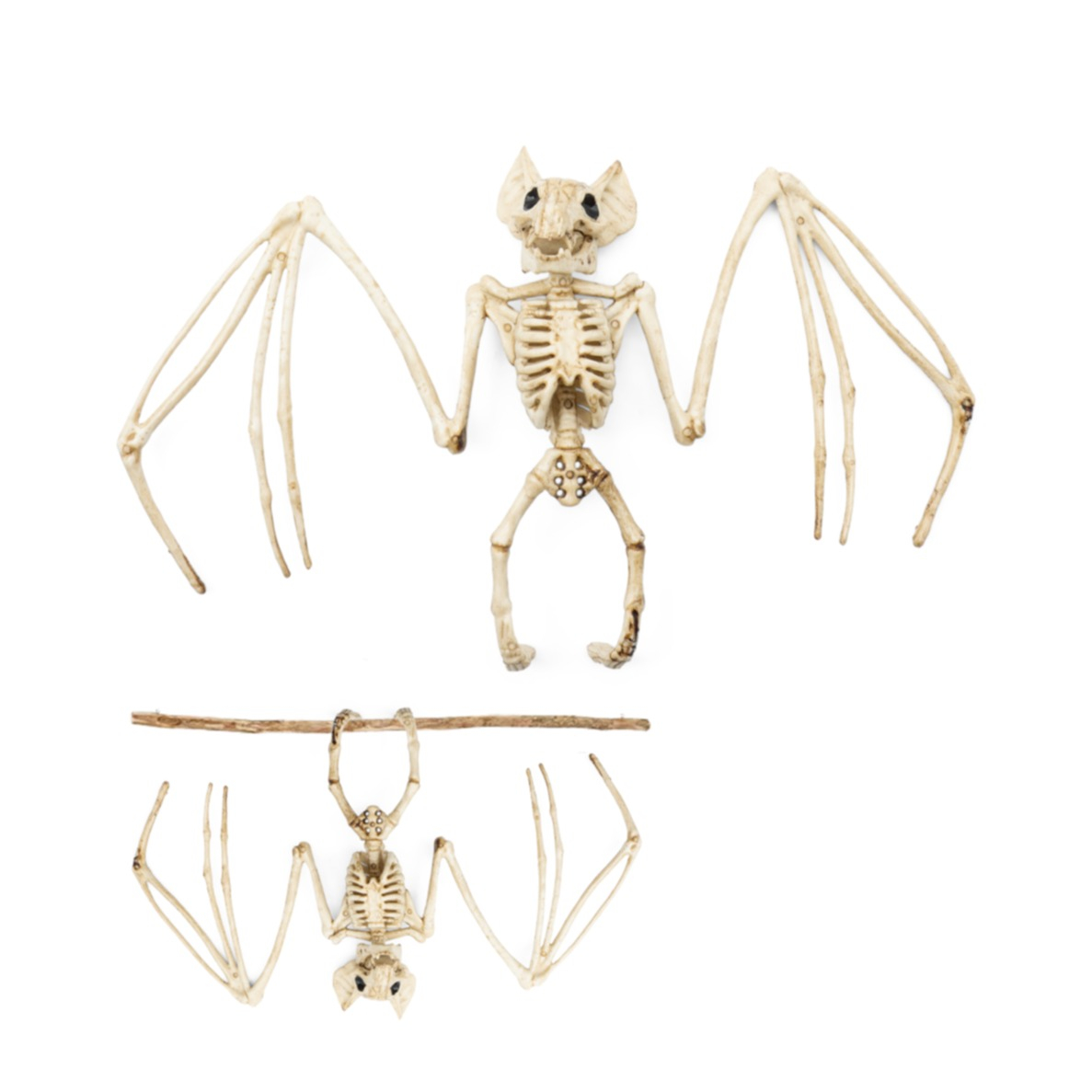 Wackelndes Skelett animiert Halloween Deko weiß