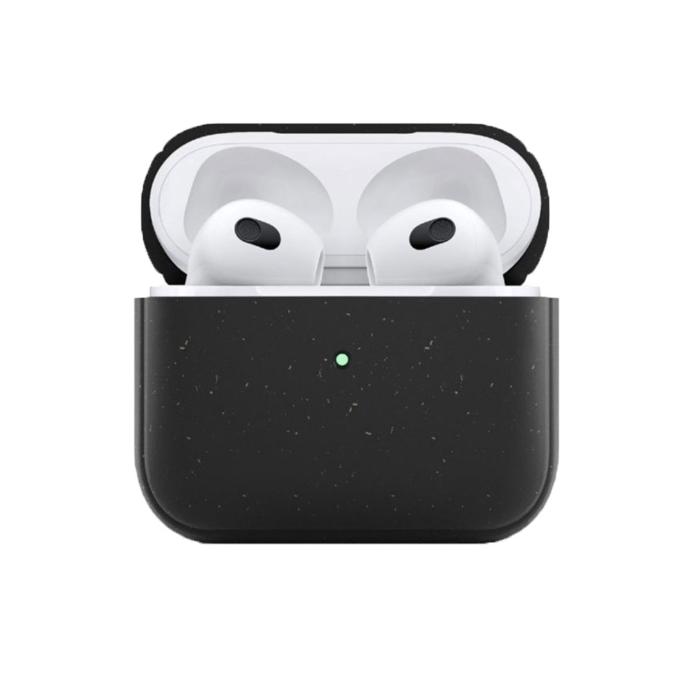 Image of Woodcessories - AirPods (3. Generation) BioCase Antimikrobielle Schutzhülle Vegan Biologisch Abbaubar (ECO586) - Schwarz bei Apfelkiste.ch