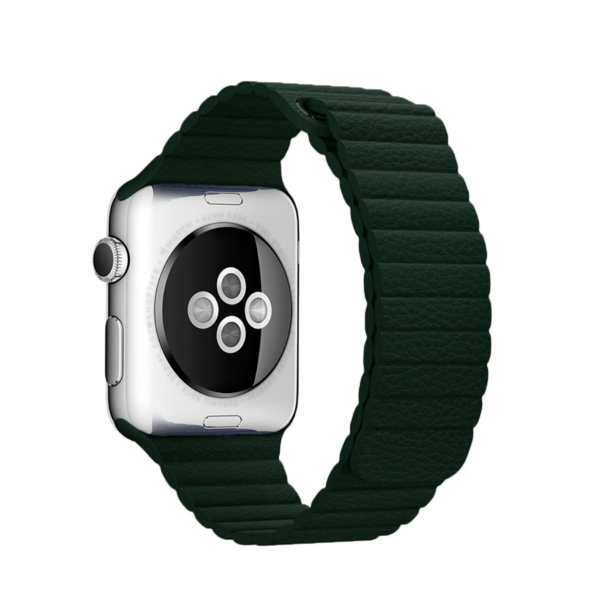 Image of (Gr. XL) Changee - Apple Watch (41/40/38 mm) Ersatz Echtleder Armband mit Magnetverschluss (Gelenkumfang 180-230 mm) - Grün bei Apfelkiste.ch