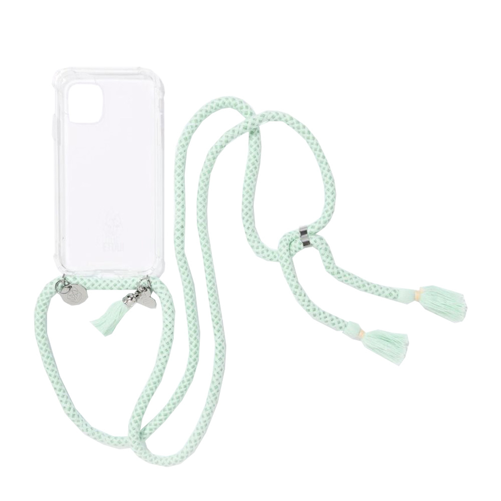 Image of ETUUI - iPhone 12 / iPhone 12 Pro Necklace Hybrid TPU Hülle Air Cushion Fallschutz + Handykette (Pepper-12-12-pro) - Türkis bei Apfelkiste.ch