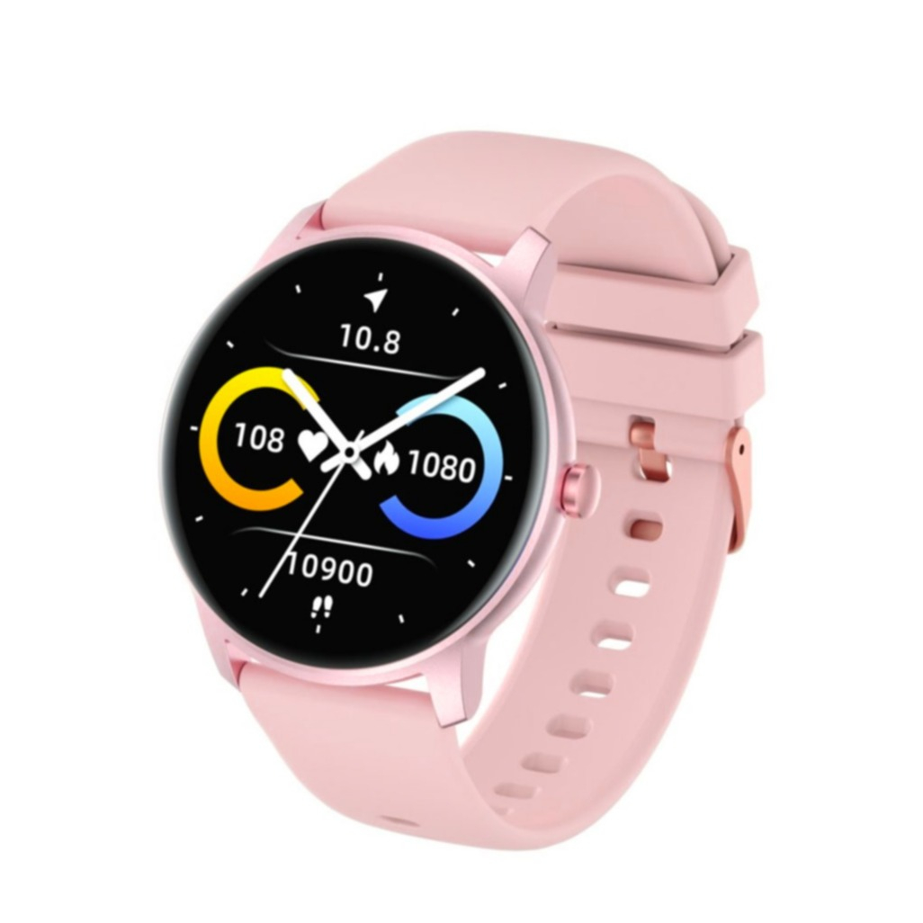Image of Spritzwasserfester Fitness Tracker Smart Watch Herzfrequenzmessung und 1.28" Display (IP68) + Silikon Armband - Rosa bei Apfelkiste.ch