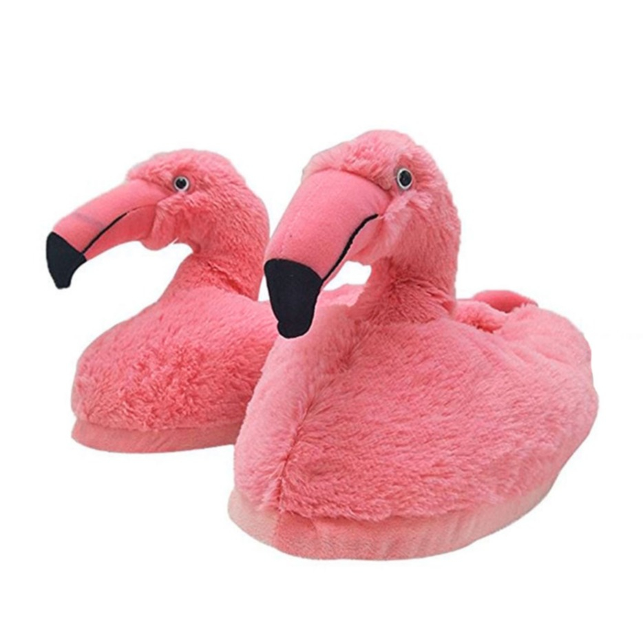 Image of Flamingo Plüsch Hausschuhe Finken Pantoffeln - Unisex (Gr. 35-44) bei Apfelkiste.ch