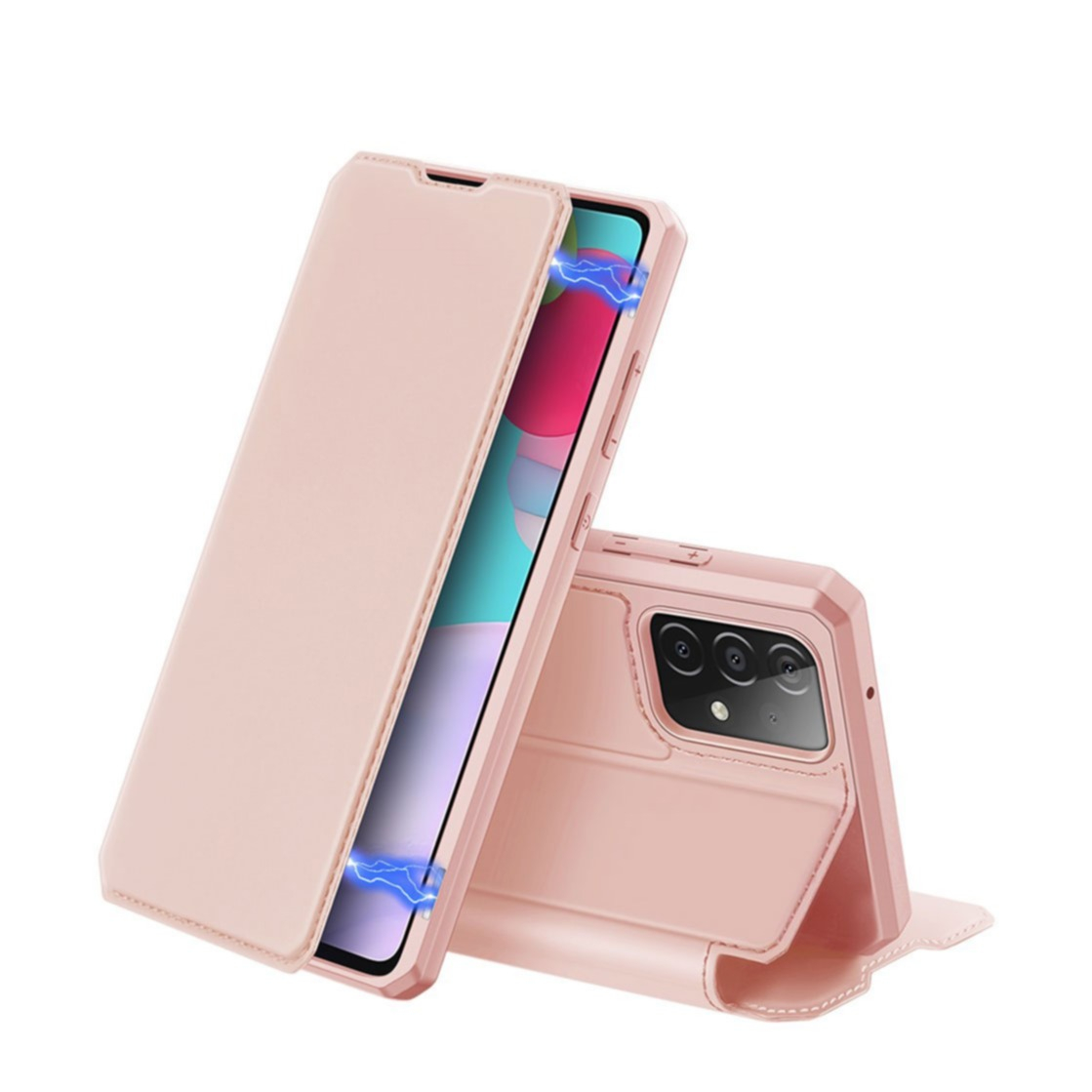 Image of Dux Ducis - Samsung Galaxy A52s 5G / A52 (5G) Magnet Flip Wallet Cover Leder Tasche - Rosa bei Apfelkiste.ch
