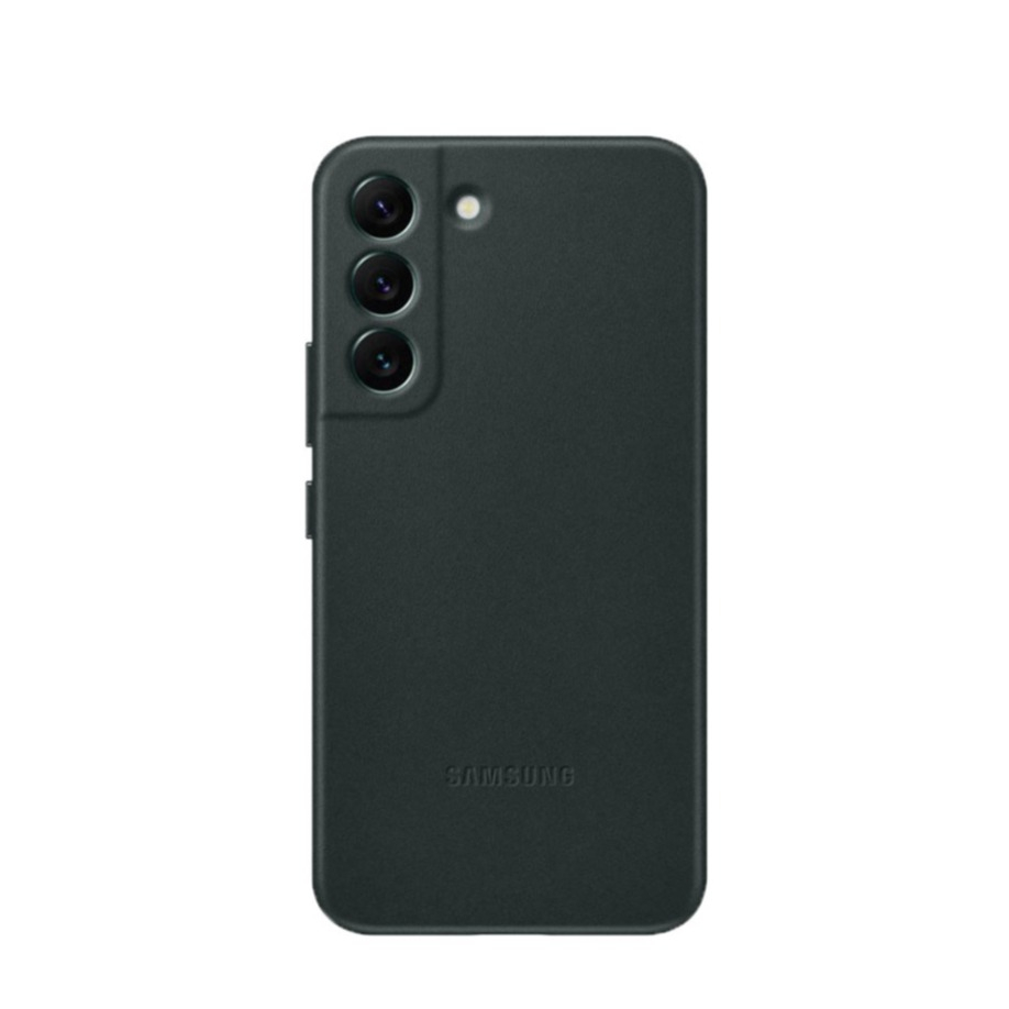 Image of Samsung - Galaxy S22 5G Echtleder Cover Hardcase Hülle (EF-VS901LGEGWW) - Dunkelgrün bei Apfelkiste.ch