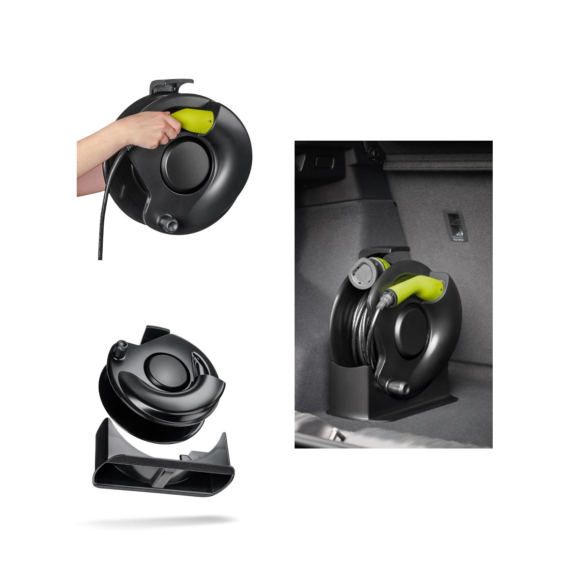 Image of Goobay - Kabel Aufroller Organizer für Elektro Fahrzeug Typ-2-Ladekabel - Schwarz bei Apfelkiste.ch