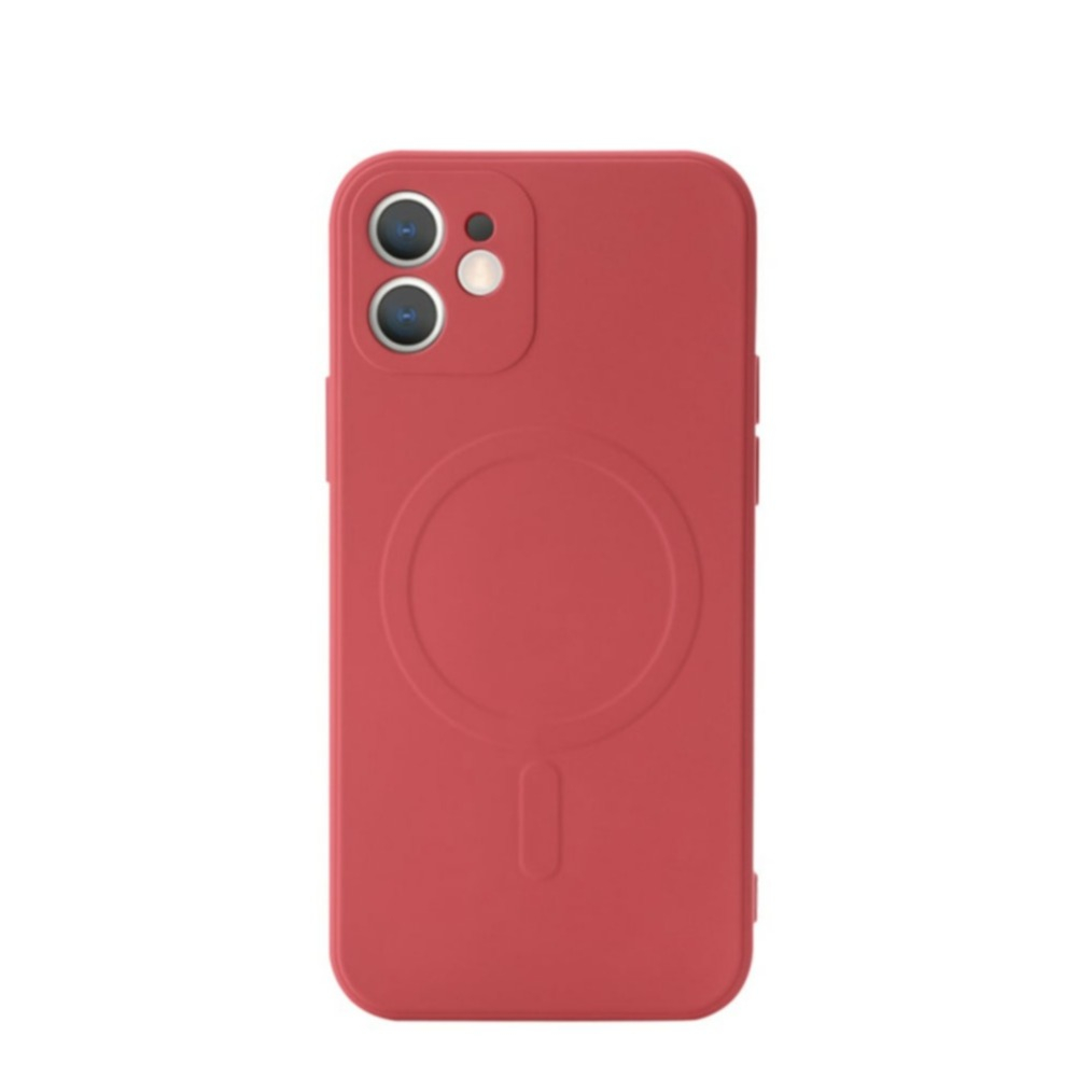Image of iPhone 12 MagSafe Gummi Case Hülle Kameraschutz - Hellrot bei Apfelkiste.ch
