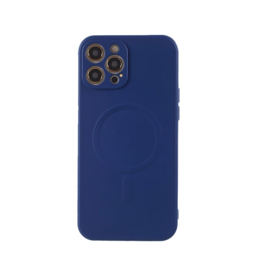 Image of iPhone 12 Pro MagSafe Gummi Case Hülle Kameraschutz - Dunkelblau bei Apfelkiste.ch