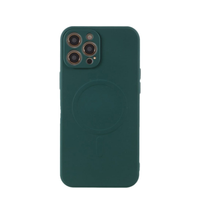 Image of iPhone 12 Pro Max MagSafe Gummi Case Hülle Kameraschutz - Dunkelgrün bei Apfelkiste.ch