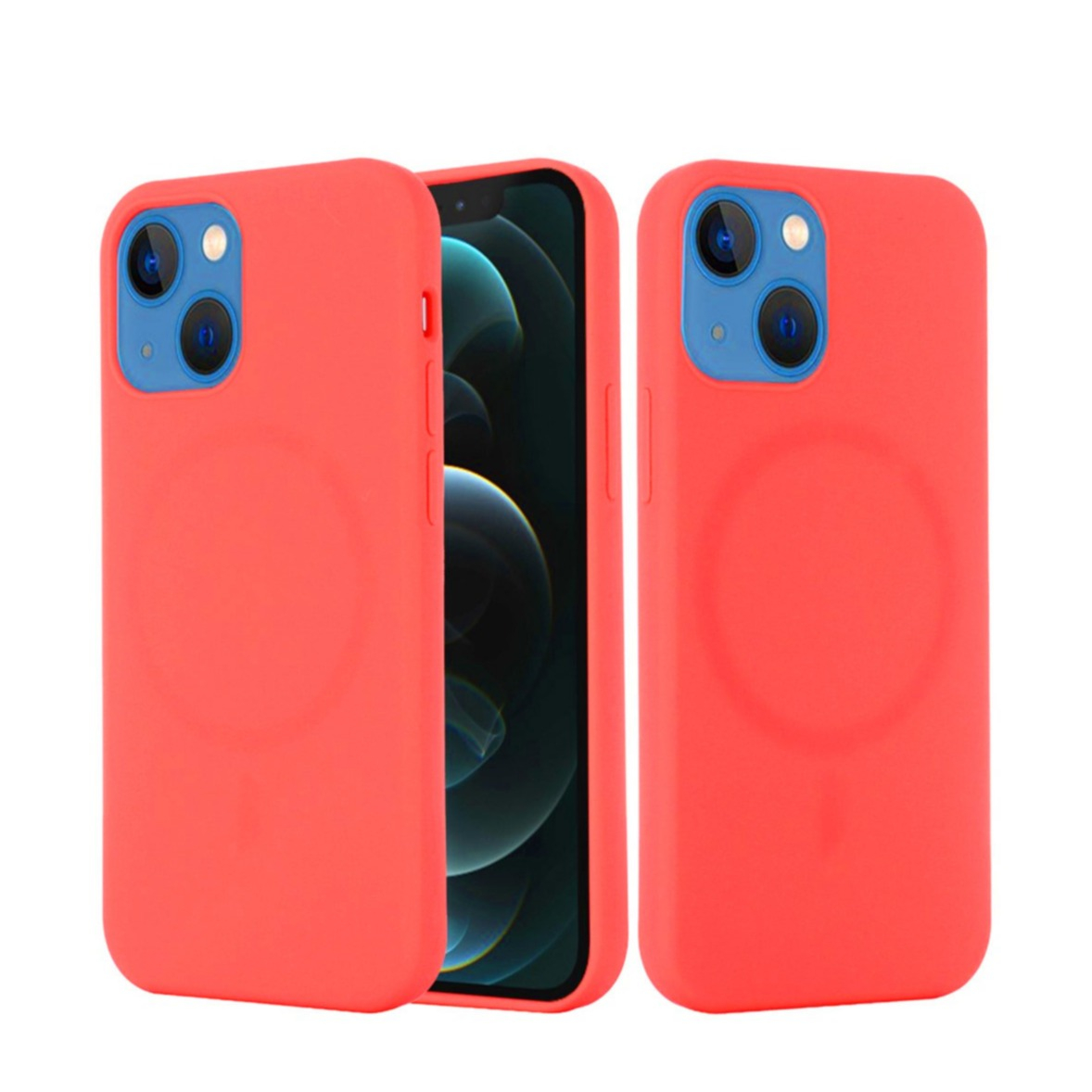 Image of iPhone 14 MagSafe Soft Touch Silikon Case Hülle - Orange bei Apfelkiste.ch