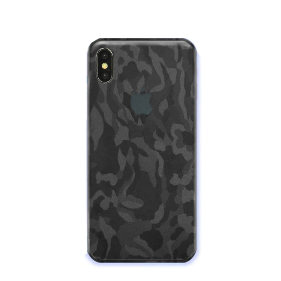 Image of iPhone Xs / X Skin Sticker PVC Klebefolie Metall Look - Schwarz bei Apfelkiste.ch