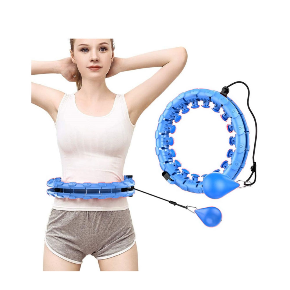 Image of (Ø45cm) Magic Smart Hula Hoop Fitness Reifen Bauchtrainer für Erwachsene (24 Abnehmbare Segmente) - Blau bei Apfelkiste.ch