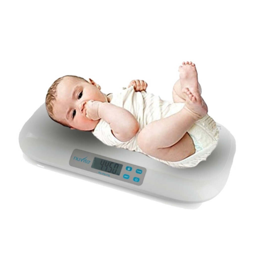 Image of Nuvita - (58x36.5x7cm) Digitale Baby Waage bis 18 kg Batteriebetrieben AAA (1310) - Weiss bei Apfelkiste.ch