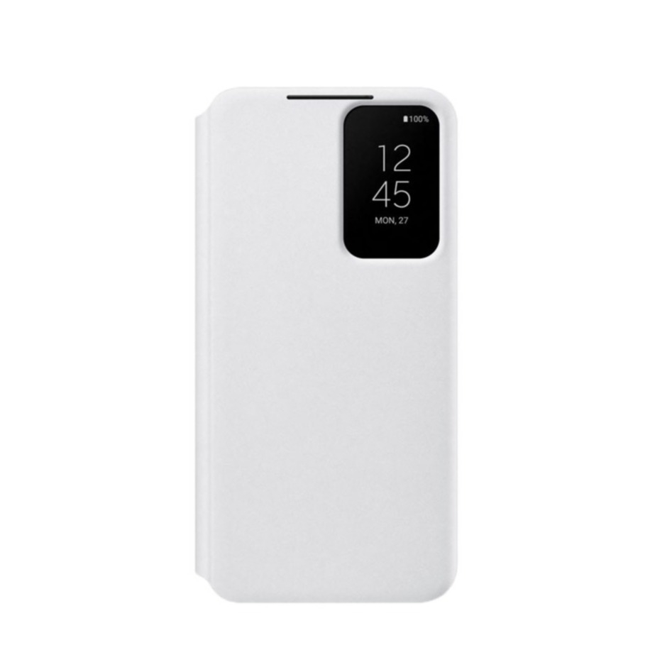 Image of Samsung - Galaxy S22 5G Antibakterielle Smart Clear View Cover Flipcase Hülle (EF-ZS901CWEGEW) - Weiss bei Apfelkiste.ch