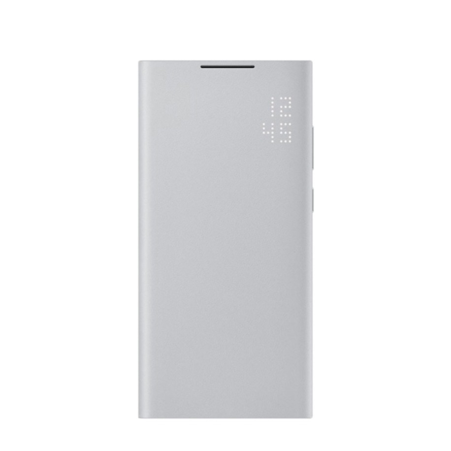 Image of Samsung - Galaxy S22 Ultra 5G Antibakterielle Smart LED View Cover Tasche (EF-NS908PJEGEW) - Grau bei Apfelkiste.ch