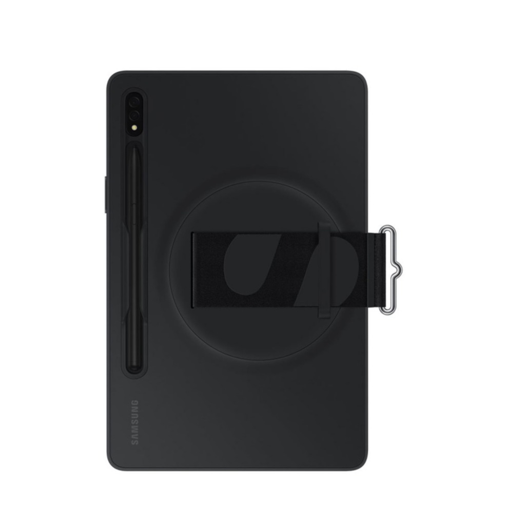 Image of Samsung - Galaxy Tab S8 / Tab S7 Silikon Strap Cover Hülle mit Riemen (EF-GX700CBEGWW) - Schwarz bei Apfelkiste.ch
