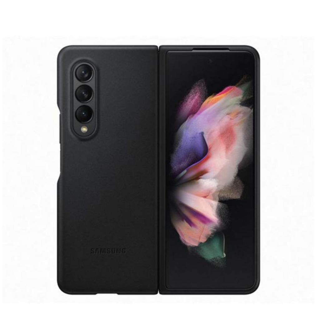 Image of Samsung - Galaxy Z Fold3 5G Echtleder Cover Hardcase Hülle (EF-V926LGEGWW) - Dunkelgrün bei Apfelkiste.ch