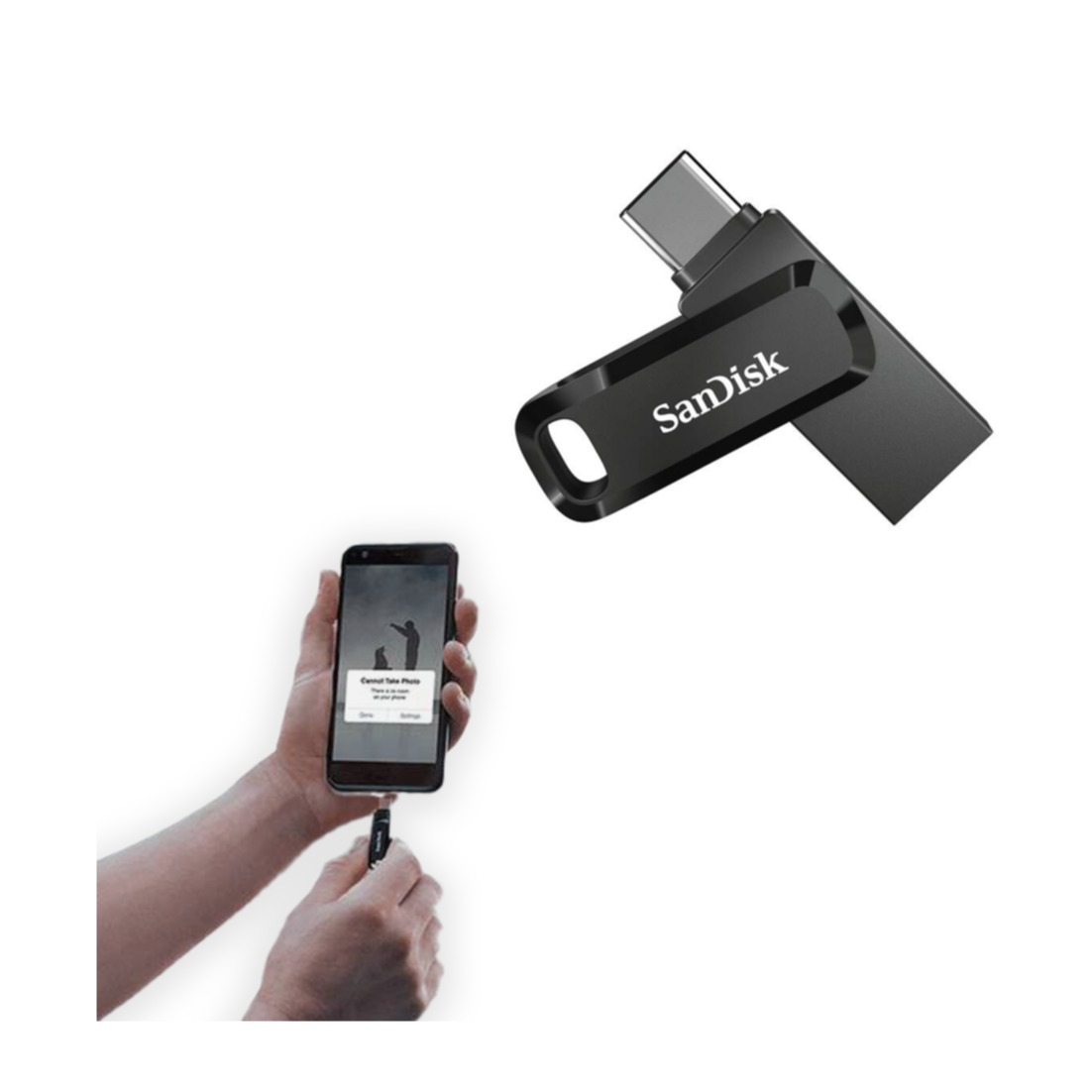 Image of SanDisk - (32GB) Ultra Dual Drive Go USB C / USB 3.1 Speicher Stick Flash Drive 150Mbps (SDDDC3-032G-G46) - Schwarz bei Apfelkiste.ch