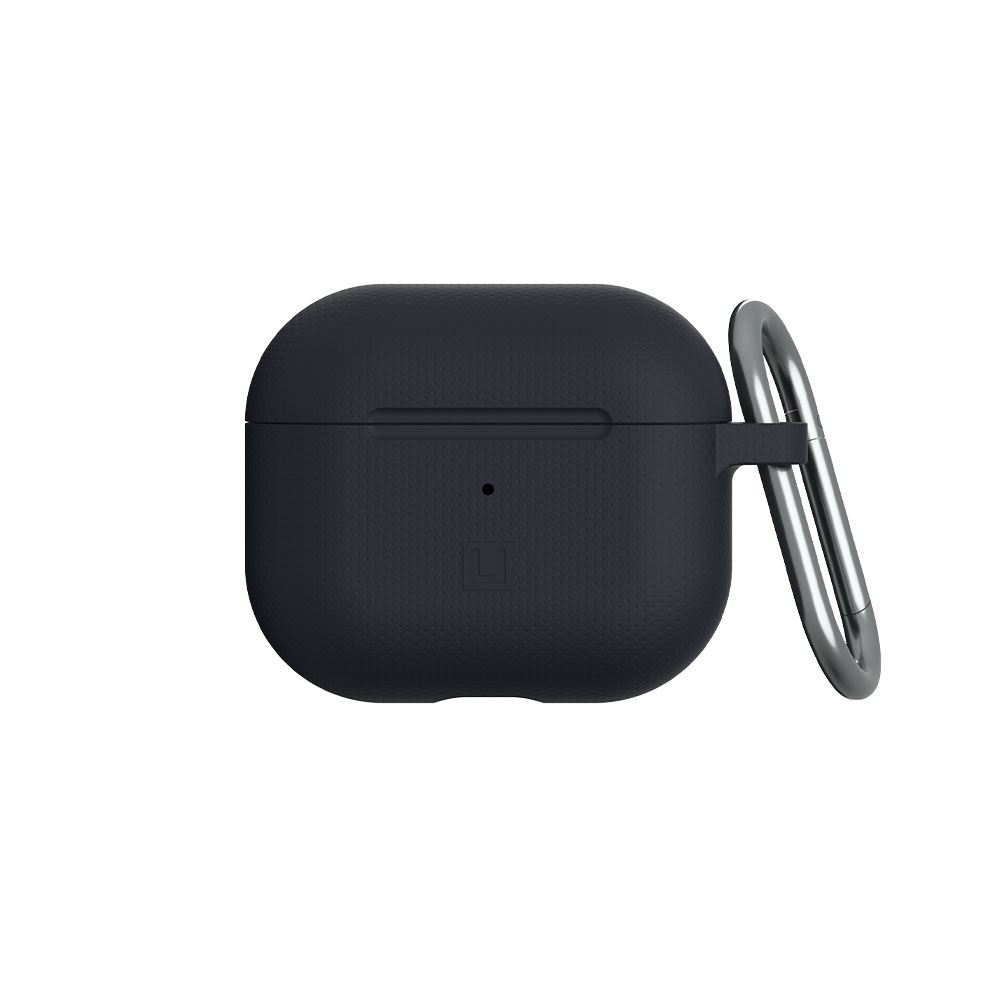 Image of UAG Urban Armor Gear [U] - AirPods (3. Generation) Antibakterielle Dot Silikon Hülle mit Karabinerhaken (10292V314040) - Schwarz bei Apfelkiste.ch