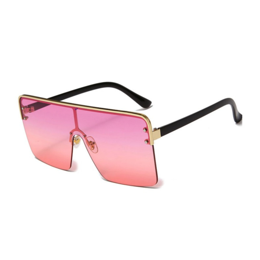 Image of UV400 Sonnenbrille Retro Mono für Männer + Frauen - Pink / Rosa (Eckig) bei Apfelkiste.ch