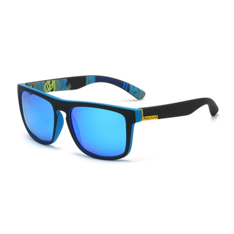 Image of UV400 Polarisierte Sonnenbrille Sport Look für Männer - Blau / Schwarz (Eckig) bei Apfelkiste.ch