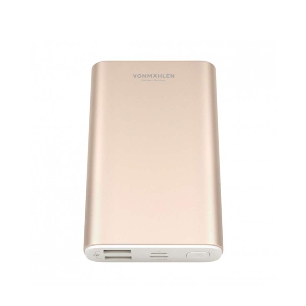 Image of Vonmählen - (12W) Evergreen 10000mAh 3 x USB / Micro USB / USB C / Power Bank Ladegerät Power Delivery 3.0 Quick Charge (EVG00003) - Roségold bei Apfelkiste.ch