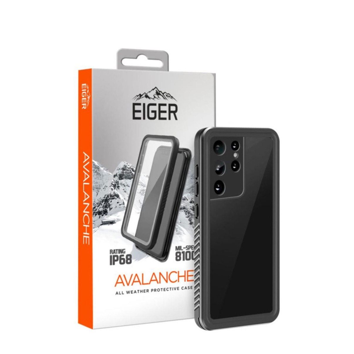 Image of Eiger - Samsung Galaxy S21 Ultra 5G Avalanche Case Wasserfeste Outdoor Schutz Hülle IP68 (EGCA00281) - Schwarz bei Apfelkiste.ch
