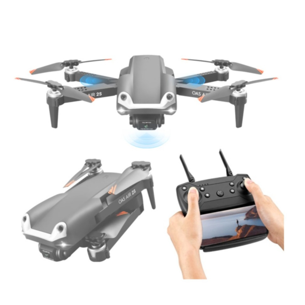 Image of WiFi Faltbare RC Quadrocopter Drohne Dual 480p Kamera FPV Video Live-Übertragung + Fernbedienung - Grau bei Apfelkiste.ch