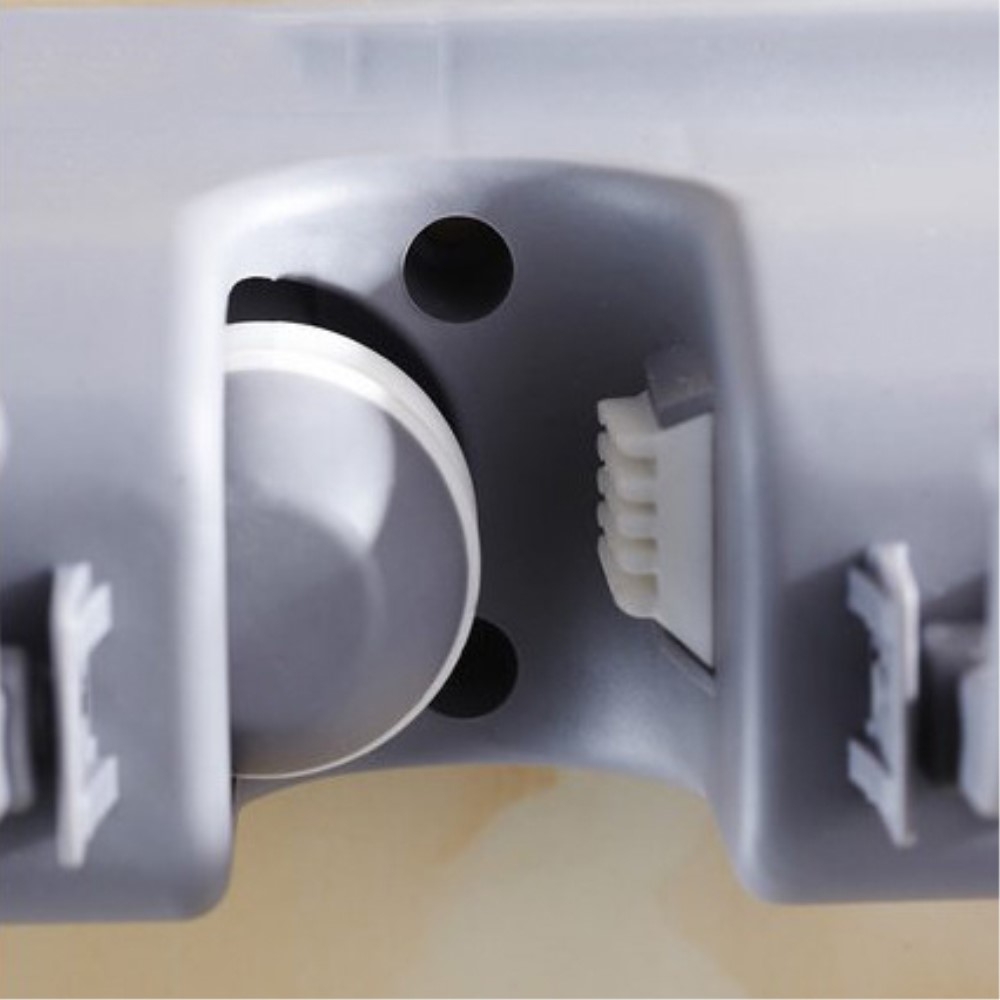 Wand-Mopphalter Mit 4 Positionen & 5 Haken – Aus Aluminium & ABS, Für Besen & Mopps, Max. 33 Mm Stiel