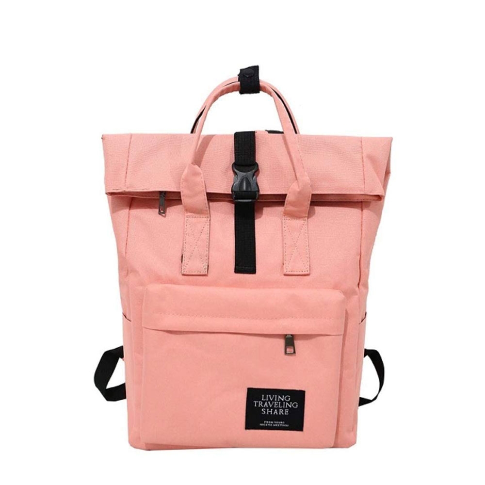Image of (28 x 42cm) Wasserabweisende Rucksack Daypack-Tasche mit USB Anschluss - Rosa bei Apfelkiste.ch